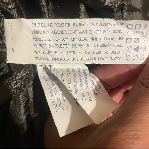 Forever 21 Army Military Green Asymmetrical Lined Jacket Blazer Coat Size Small - Picture 8 of 9